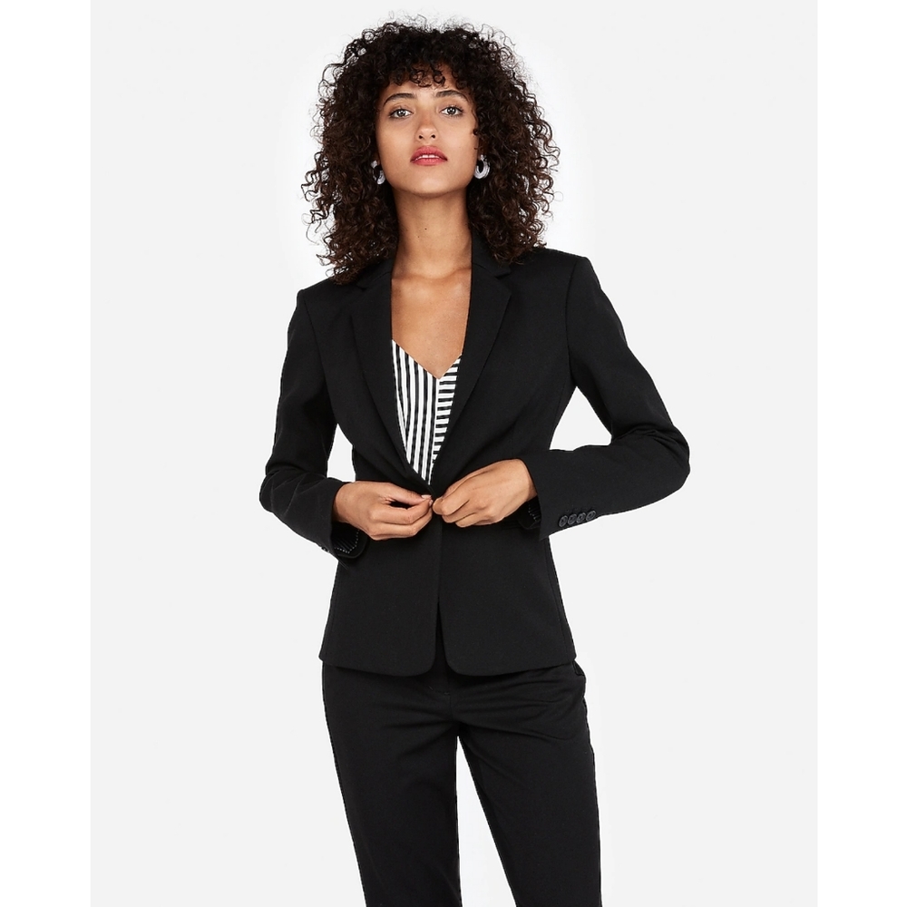 Express Notch Collar One Button Blazer